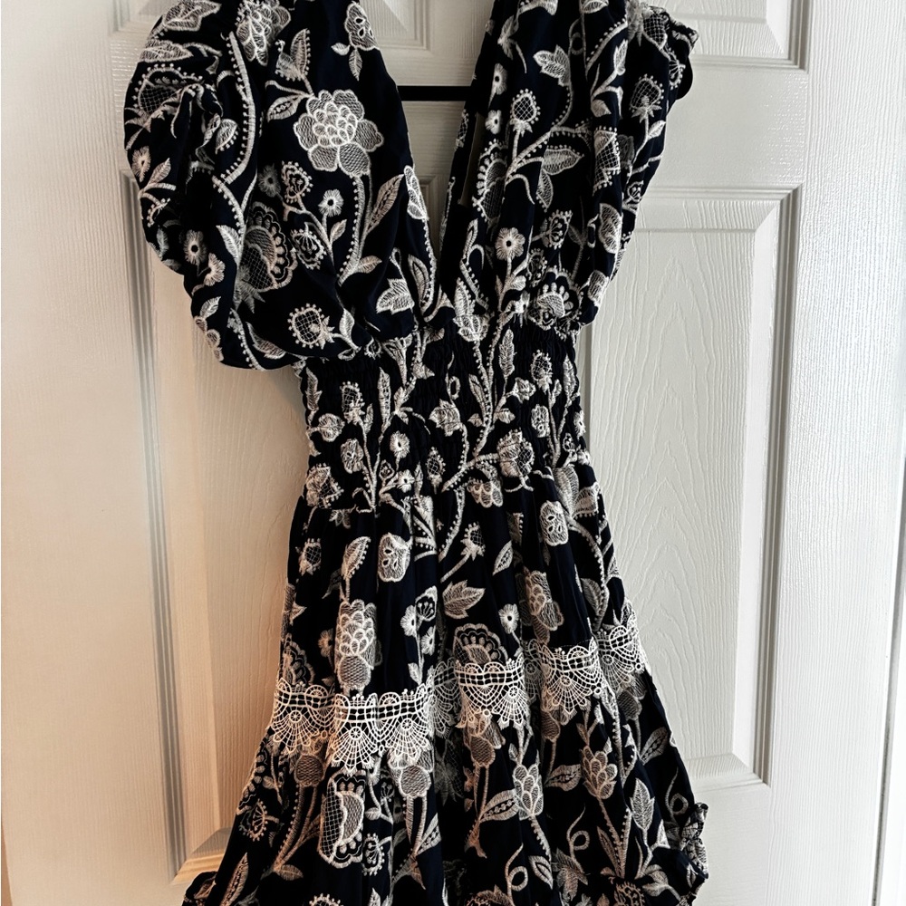 Waimari embroidered mini dress